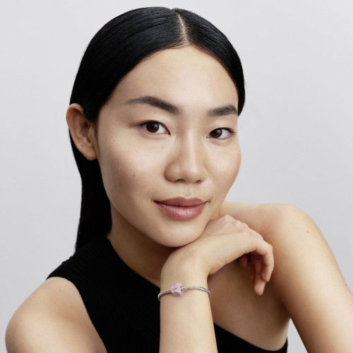 Helen Kirchhofer - Pandora Rosafarbener Murano Glas Liebeswürfel Charm - 794433C01