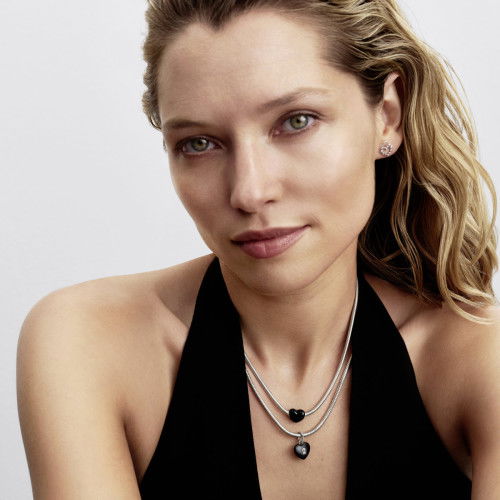 Helen Kirchhofer - Pandora Mattschwarzes Keramik Herz Vorhängeschloss Charm Anhänger - 794424C02