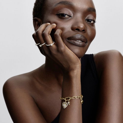 Helen Kirchhofer - Pandora ME Strahlendes Weisses Herz Medaillon Charm - 764409C01