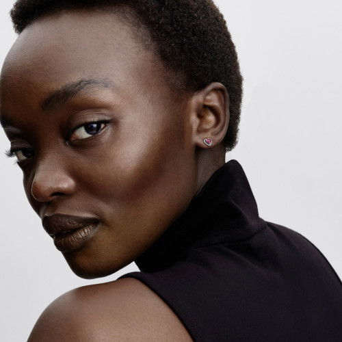 Helen Kirchhofer - Pandora Erhabenes Rotes Herz Ohrstecker - 298427C04