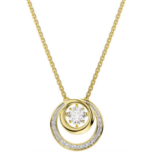 Helen Kirchhofer - Swarovski Hyperbola Halskette Rundschliff Weiss Goldlegierungsschicht - 5738248