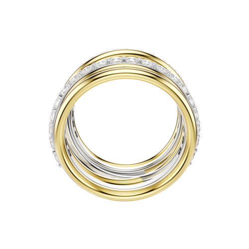 Helen Kirchhofer - Swarovski Hyperbola Cocktail Ring Rundschliff Weiss Metallmix