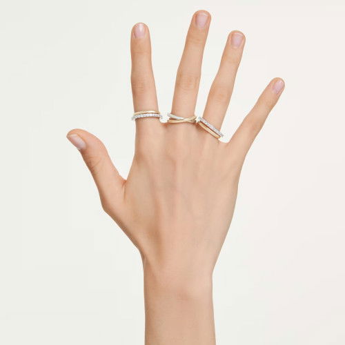 Helen Kirchhofer - Swarovski Hyperbola Cocktail Ring Rundschliff Weiss Metallmix