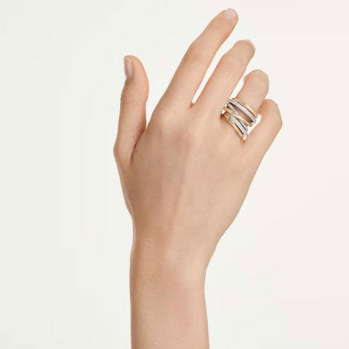 Helen Kirchhofer - Swarovski Hyperbola Cocktail Ring Rundschliff Weiss Metallmix