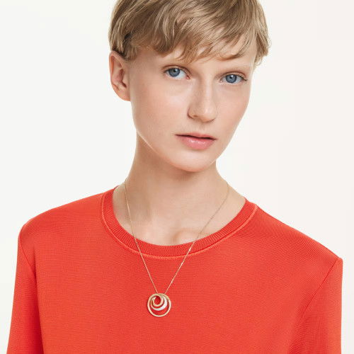 Helen Kirchhofer - Swarovski Hyperbola Halskette Rundschliff Weiss Goldlegierungsschicht - 5740410