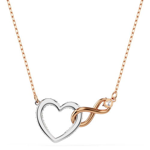 Helen Kirchhofer - Swarovski Hyperbola Halskette Unendlichzeichen und Herz Weiss Metallmix - 5518865