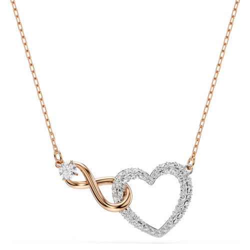 Helen Kirchhofer - Swarovski Hyperbola Halskette Unendlichzeichen und Herz Weiss Metallmix - 5518865