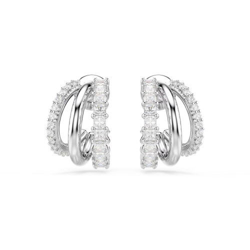 Helen Kirchhofer - Swarovski Hyperbola Kreolen Rundschliff Mini Weiss Rhodiniert - 5737110