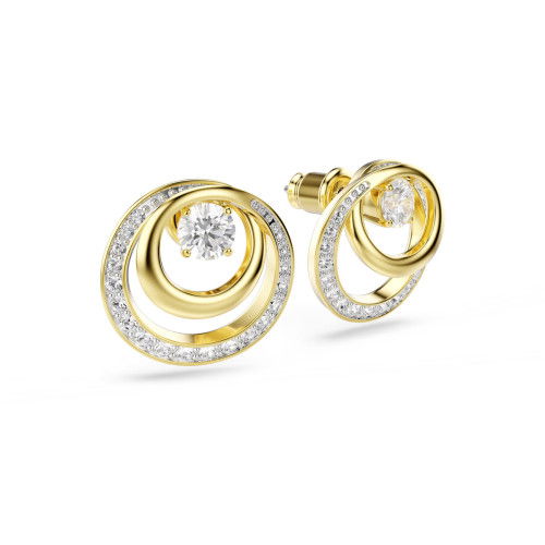 Helen Kirchhofer - Swarovski Hyperbola Ohrstecker Rundschliff Weiss Goldlegierungsschicht - 5740407