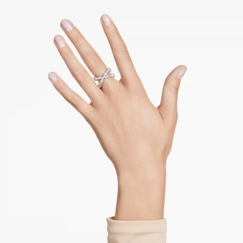Helen Kirchhofer - Swarovski Hyperbola Ring Unendlichkeit Weiss Silberfarbenes Finish