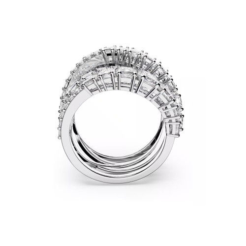 Helen Kirchhofer - Swarovski Hyperbola Ring Verschiedene Schliffe Weiss Rhodiniert