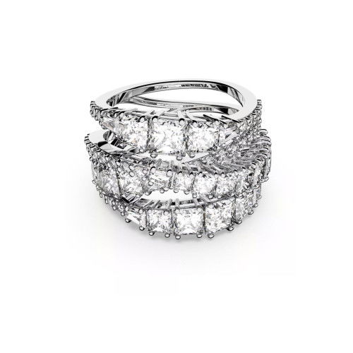 Helen Kirchhofer - Swarovski Hyperbola Ring Verschiedene Schliffe Weiss Rhodiniert