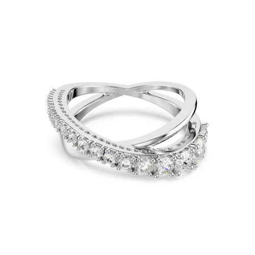 Helen Kirchhofer - Swarovski Hyperbola Ring Verschiedene Schliffe Weiss Silberfarbenes Finish