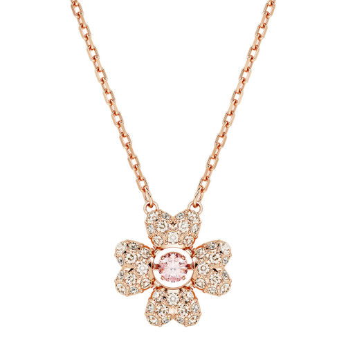 Helen Kirchhofer - Swarovski Idyllia Halskette Glücksklee Weiss Roségold Legierungsschicht - 5674211