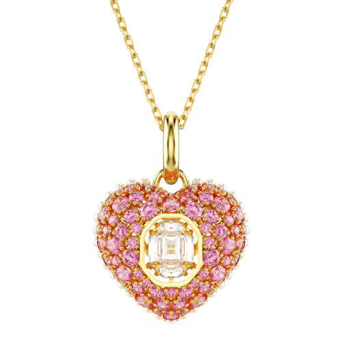 Helen Kirchhofer - Swarovski Idyllia Halskette Oktagon Schliff Kristallperlen Herz Rosa Goldlegierungsschicht - 5680784