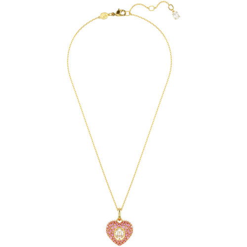 Helen Kirchhofer - Swarovski Idyllia Halskette Oktagon Schliff Kristallperlen Herz Rosa Goldlegierungsschicht - 5680784