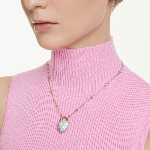 Helen Kirchhofer - Swarovski Idyllia Halskette Verschiedene Schliffe Herz Weiss Goldlegierungsschicht - 5744127