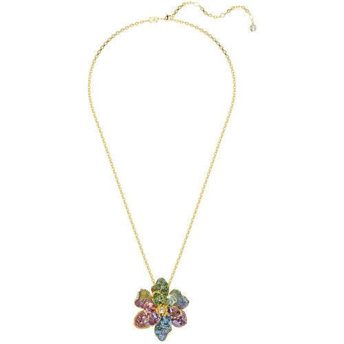 Helen Kirchhofer - Swarovski Idyllia Halskette und Brosche Verschiedene Schliffe Pavé Blume Mehrfarbig Metallmix - 5709952