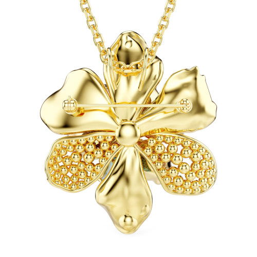 Helen Kirchhofer - Swarovski Idyllia Halskette und Brosche Verschiedene Schliffe Pavé Blume Mehrfarbig Metallmix - 5709952