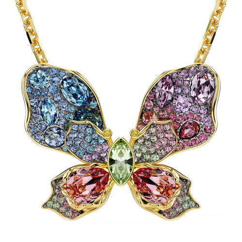 Helen Kirchhofer - Swarovski Idyllia Halskette und Brosche Verschiedene Schliffe Pavé Schmetterling Mehrfarbig Metallmix - 5709951