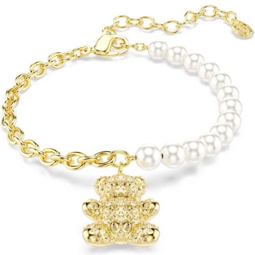 Helen Kirchhofer - Swarovski Idyllia Armband Kristallperle Rundschliff Teddy Goldfarben Goldlegierungsschicht - 5737622