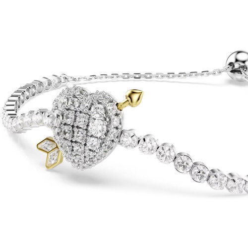 Helen Kirchhofer - Swarovski Idyllia Armband Verschiedene Schliffe Herz mit Pfeil Weiss Rhodiniert - 5742022