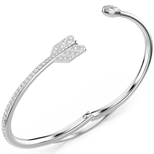 Helen Kirchhofer - Swarovski Idyllia Armreif Verschiedene Schliffe Pfeil Weiss Rhodiniert