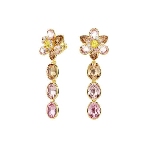 Helen Kirchhofer - Swarovski Idyllia Drop Ohrhänger Verschiedene Schliffe Blume Mehrfarbig Goldlegierungsschicht - 5732381