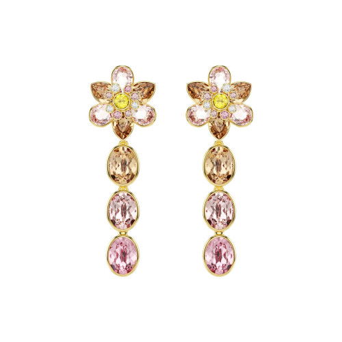 Helen Kirchhofer - Swarovski Idyllia Drop Ohrhänger Verschiedene Schliffe Blume Mehrfarbig Goldlegierungsschicht - 5732381