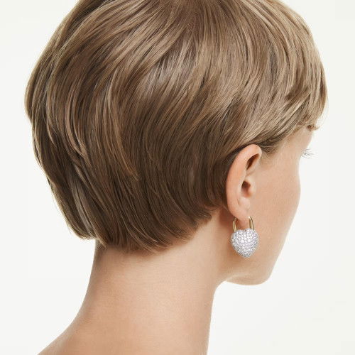 Helen Kirchhofer - Swarovski Idyllia Drop Ohrhänger Verschiedene Schliffe Herz Weiss Goldlegierungsschicht - 5737297