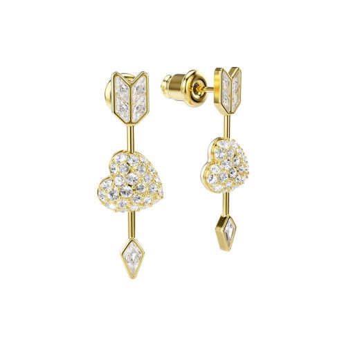 Helen Kirchhofer - Swarovski Idyllia Drop Ohrhänger Verschiedene Schliffe Herz mit Pfeil Weiss Goldlegierungsschicht - 5737295