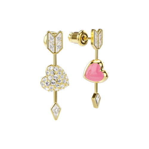 Helen Kirchhofer - Swarovski Idyllia Drop Ohrhänger Verschiedene Schliffe Herz mit Pfeil Weiss Goldlegierungsschicht - 5737295