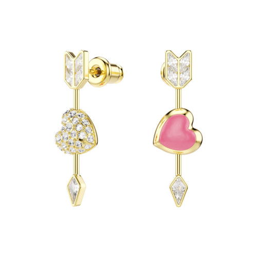 Helen Kirchhofer - Swarovski Idyllia Drop Ohrhänger Verschiedene Schliffe Herz mit Pfeil Weiss Goldlegierungsschicht - 5737295