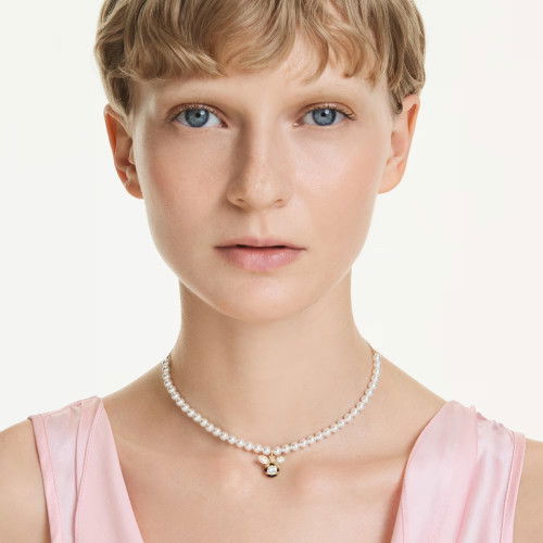 Helen Kirchhofer - Swarovski Idyllia Halsband Kristallperle Verschiedene Schliffe Biene Weiss Goldlegierungsschicht - 5742677
