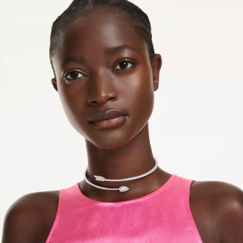 Helen Kirchhofer - Swarovski Idyllia Halsband Verschiedene Schliffe Pfeil Weiss Rhodiniert