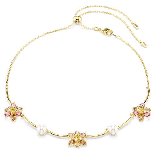 Helen Kirchhofer - Swarovski Idyllia Halskette Kristallperle Verschiedene Schliffe Blume Mehrfarbig Goldlegierungsschicht - 5732388