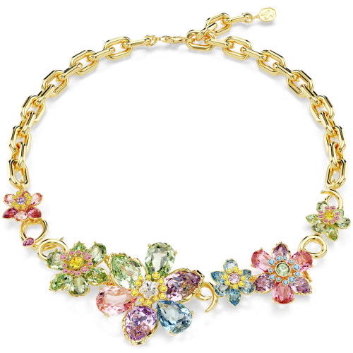 Helen Kirchhofer - Swarovski Idyllia Halskette Verschiedene Schliffe Blume Mehrfarbig Goldlegierungsschicht - 5709030
