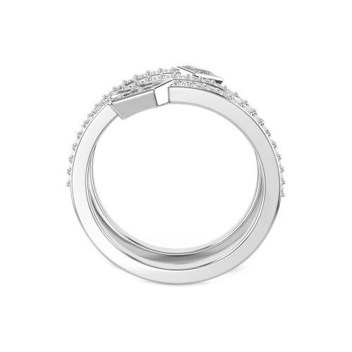 Helen Kirchhofer - Swarovski Idyllia Motiv Ring Verschiedene Schliffe Pfeil Weiss Rhodiniert