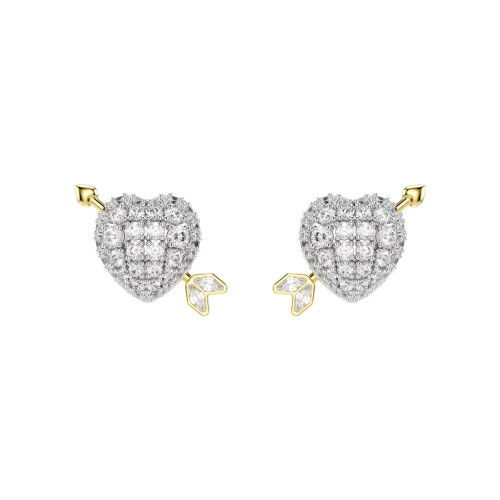 Helen Kirchhofer - Swarovski Idyllia Ohrstecker Verschiedene Schliffe Herz mit Pfeil Weiss Metallmix - 5737298