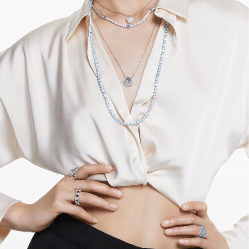 Helen Kirchhofer - Swarovski Idyllia Ring Set Verschiedene Schliffe Muschel Weiss Rhodiniert