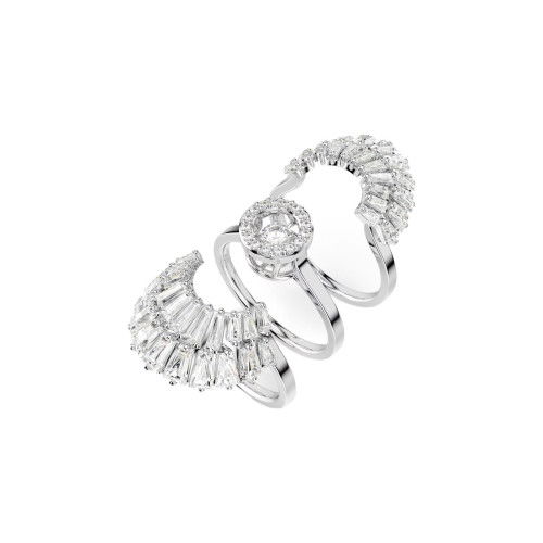 Helen Kirchhofer - Swarovski Idyllia Ring Set Verschiedene Schliffe Muschel Weiss Rhodiniert