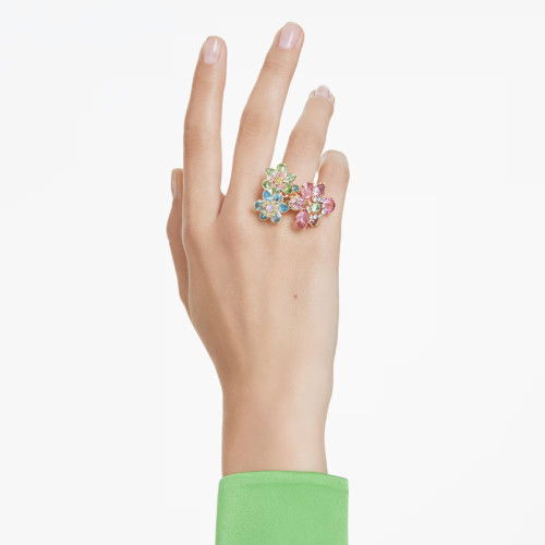 Helen Kirchhofer - Swarovski Idyllia Ring Verschiedene Schliffe Blume Mehrfarbig Goldlegierungsschicht