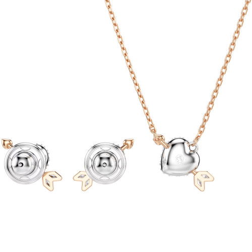 Helen Kirchhofer - Swarovski Idyllia Set Verschiedene Schliffe Herz mit Pfeil Weiss Roségold Legierungsschicht - 5745580