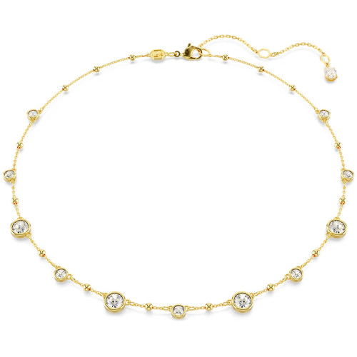 Helen Kirchhofer - Swarovski Imber Halskette Rundschliff Verstreutes Design Weiss Goldlegierungsschicht - 5680090