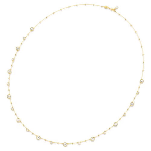 Helen Kirchhofer - Swarovski Imber lange Halskette Rundschliff Weiss Gold - 5680091