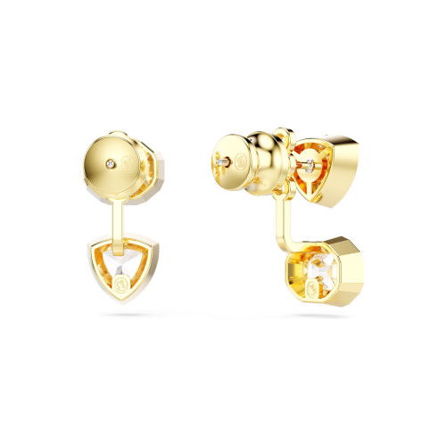 Helen Kirchhofer - Swarovski Imber Ohrring Jackets Asymmetrisches Design Verschiedene Schliffe Weiss Gold - 5705461