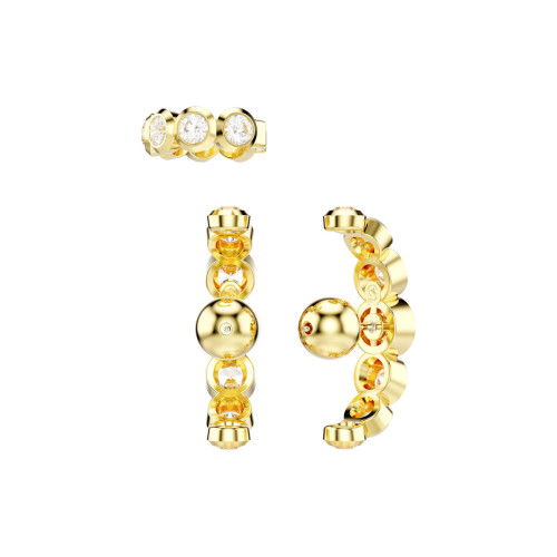 Helen Kirchhofer - Swarovski Imber Ohrspange Set Rundschliff Weiss Goldlegierungsschicht - 5711482