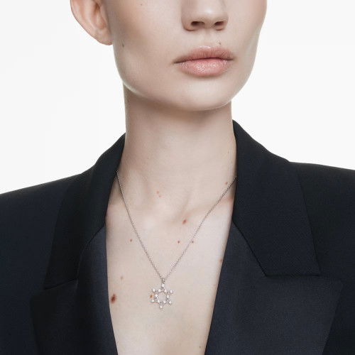 Helen Kirchhofer - Swarovski Insigne Halskette Rundschliff Stern Weiss Rhodiniert - 5677156