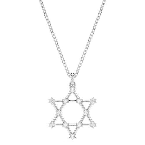 Helen Kirchhofer - Swarovski Insigne Halskette Rundschliff Stern Weiss Rhodiniert - 5677156