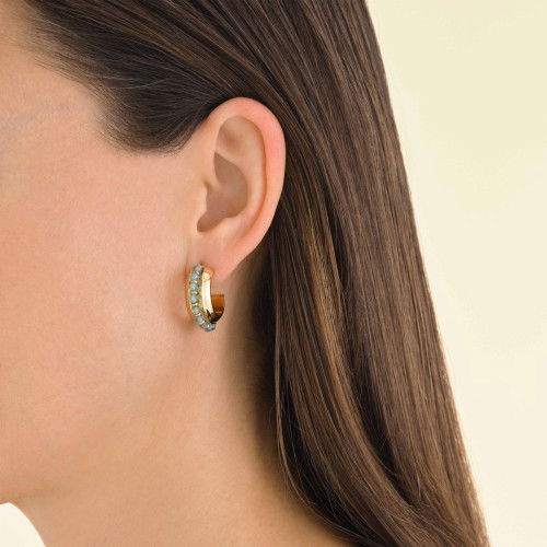 Helen Kirchhofer - Rosefield Perlen Hoop Blau - JEBBG-J818